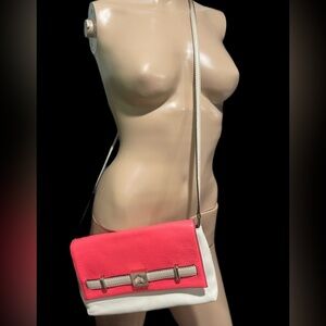Kate Spade Vibrant Pink and Cream Crossbody Bag